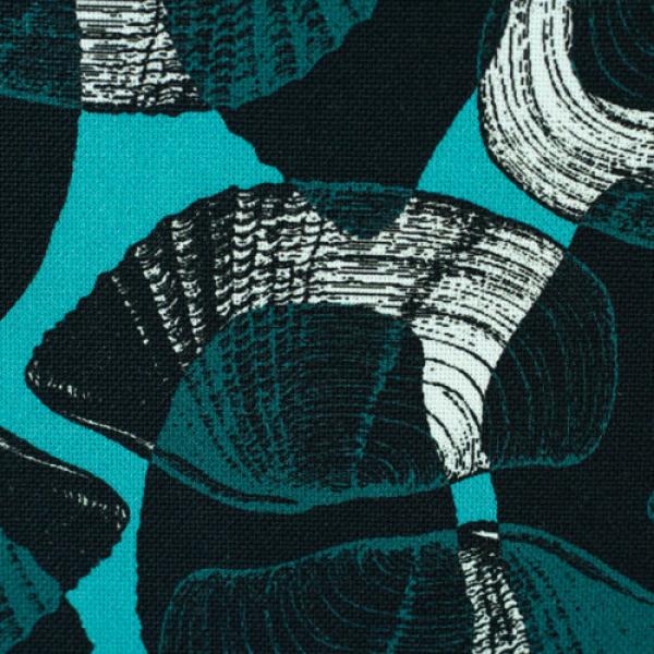 Dekodruck Shells Blau/Petrol by Thorsten Berger von Swafing